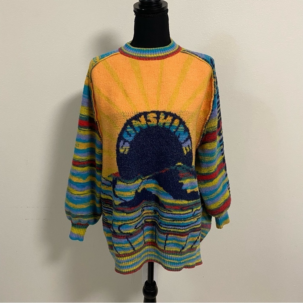 BDG Urban Outfitters Sweater Women’s Size Small Sunshine Maura Jacquard Knit